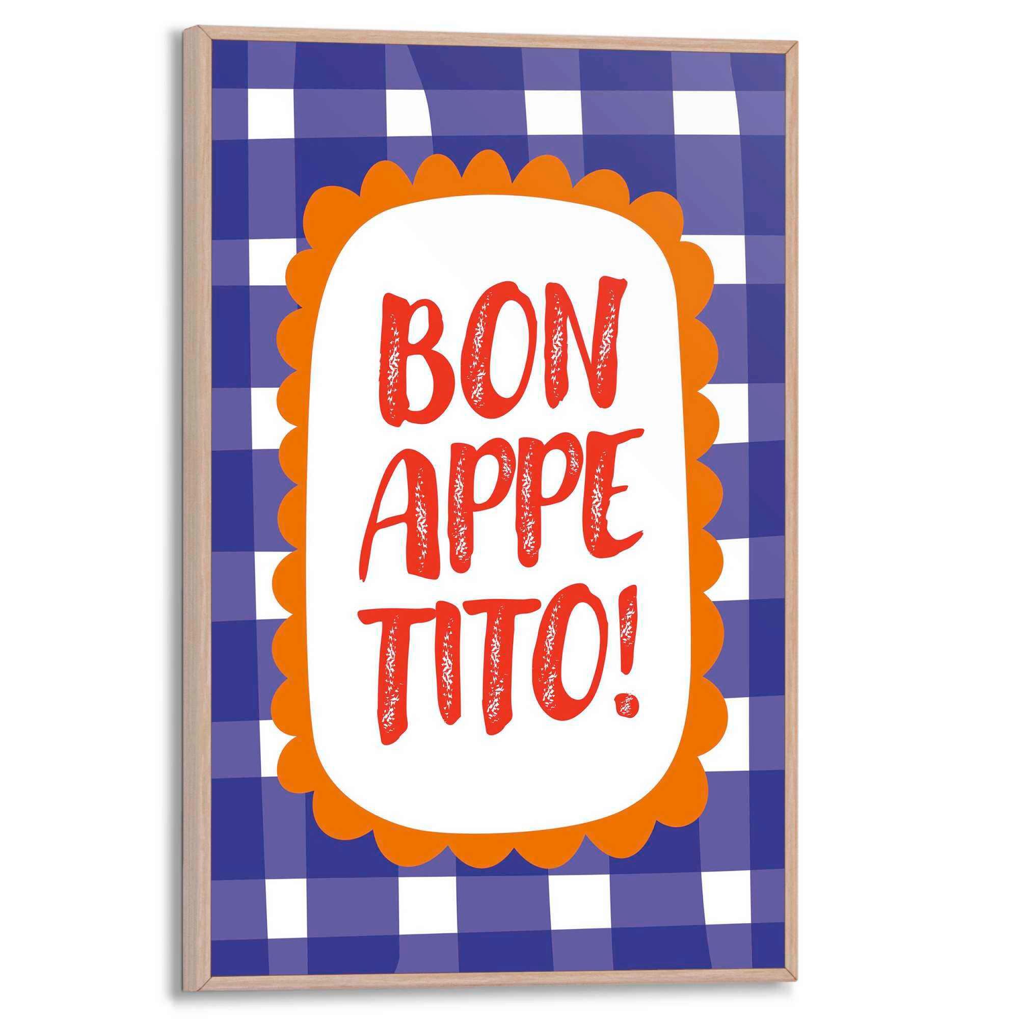 BILD Bon Appetito 20x30 cm - Blau/Rot, Trend, Holzwerkstoff (20/30cm) - Reinders!