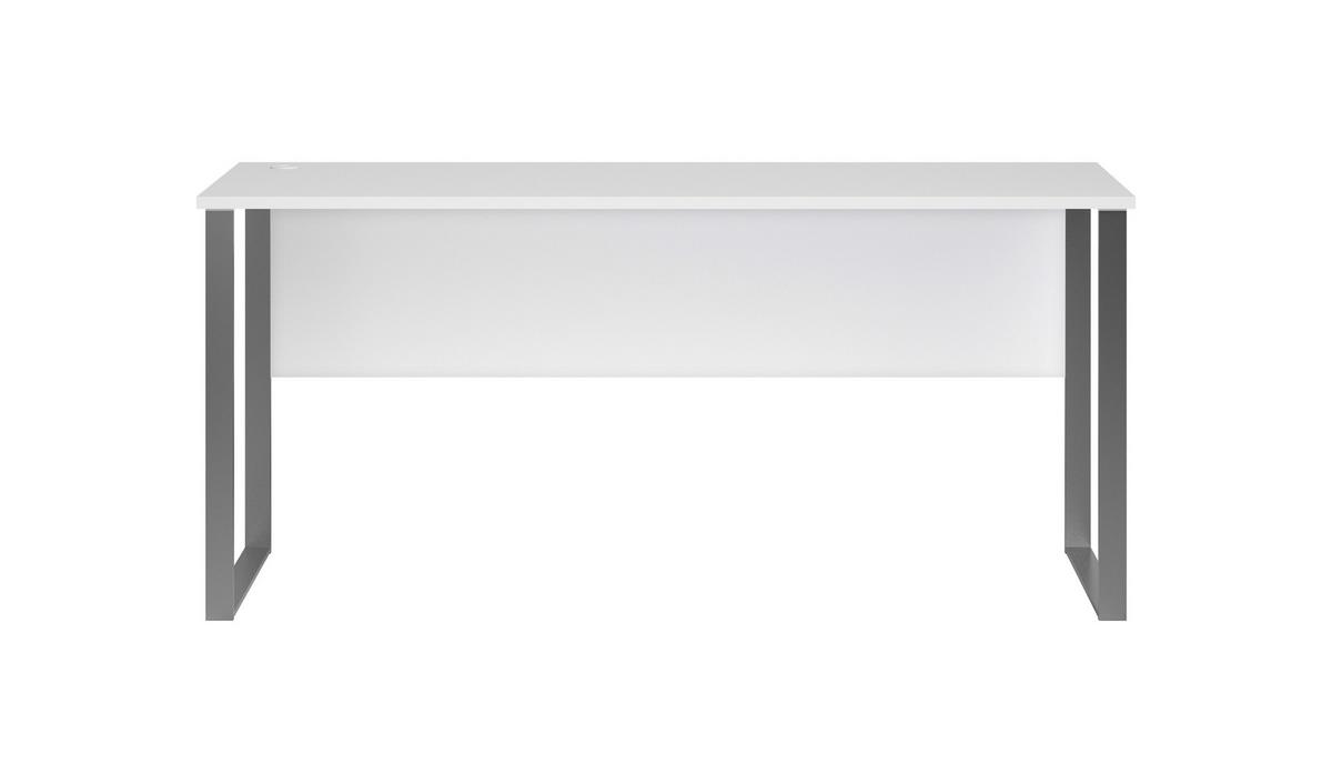 Schreibtisch B 170cm H 77cm Office Lux, Hellgrau - Silberfarben/Hellgrau, Design, Holzwerkstoff/Metall (170/73/77cm) - MID.YOU