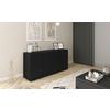 Wohnwand Berlin 150 Schwarz B: 150 cm - Schwarz/Grau, Design, Holzwerkstoff (150/68/38,5cm) - MID.YOU