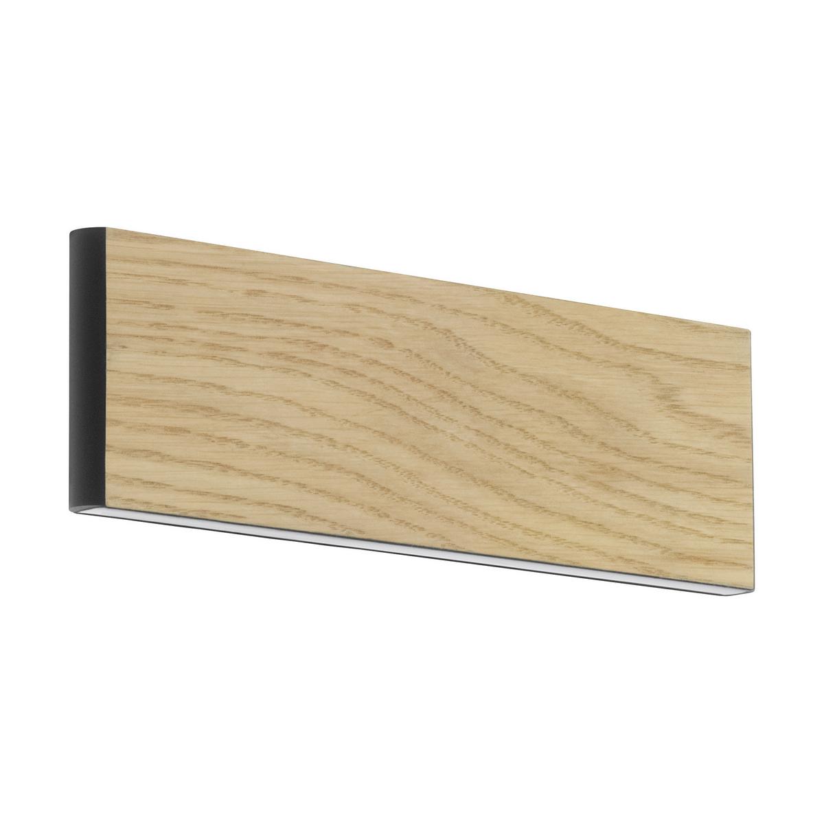 Led-wandleuchte 390127 Climene - Schwarz, Design, Holz/Metall (8.0/25.5/4.5cm) - Eglo