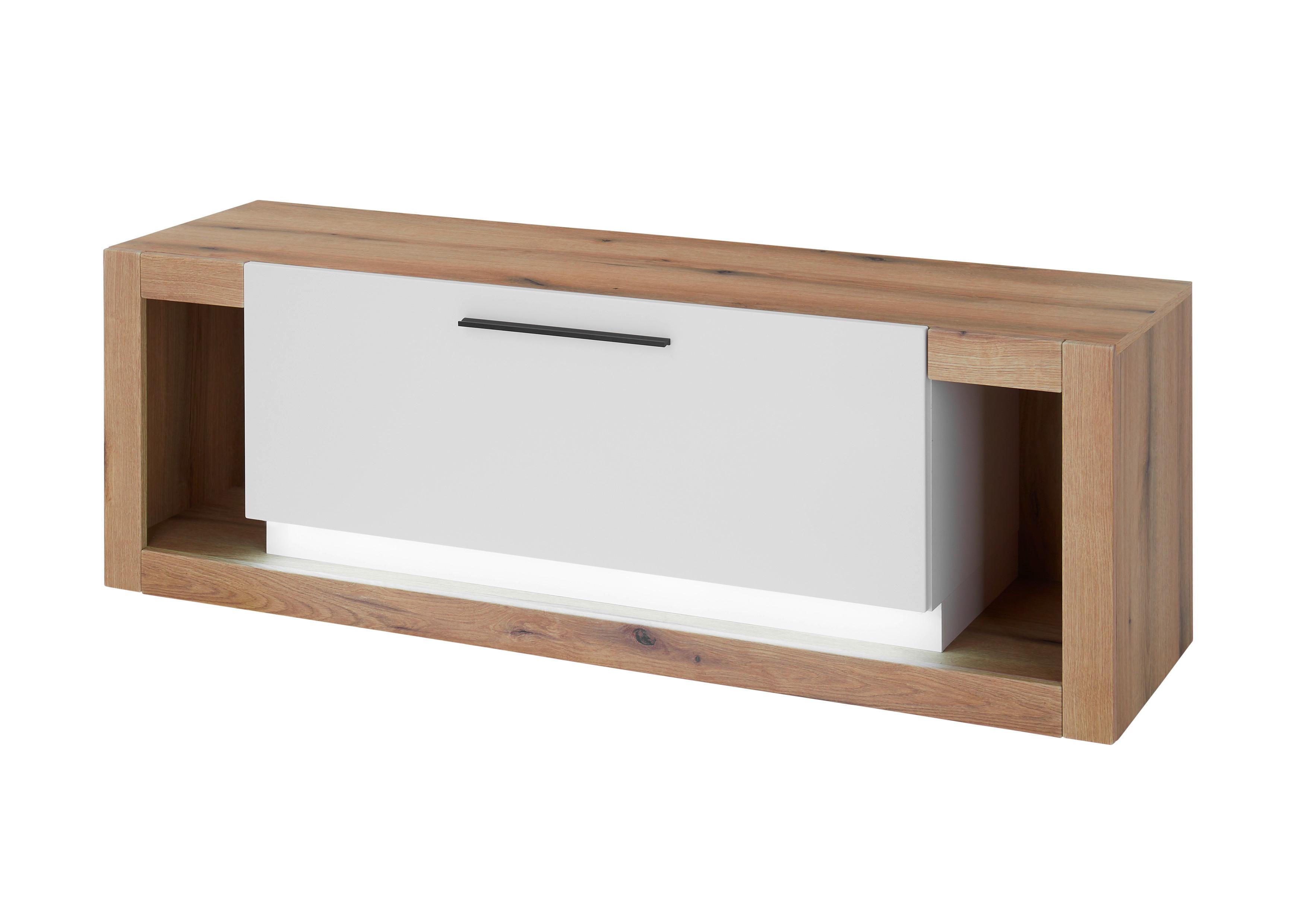 Lowboard Brixen Weiß/Eichefarben B: 150cm - Eichefarben/Weiß, Design, Holzwerkstoff (150/49/43cm) - MID.YOU