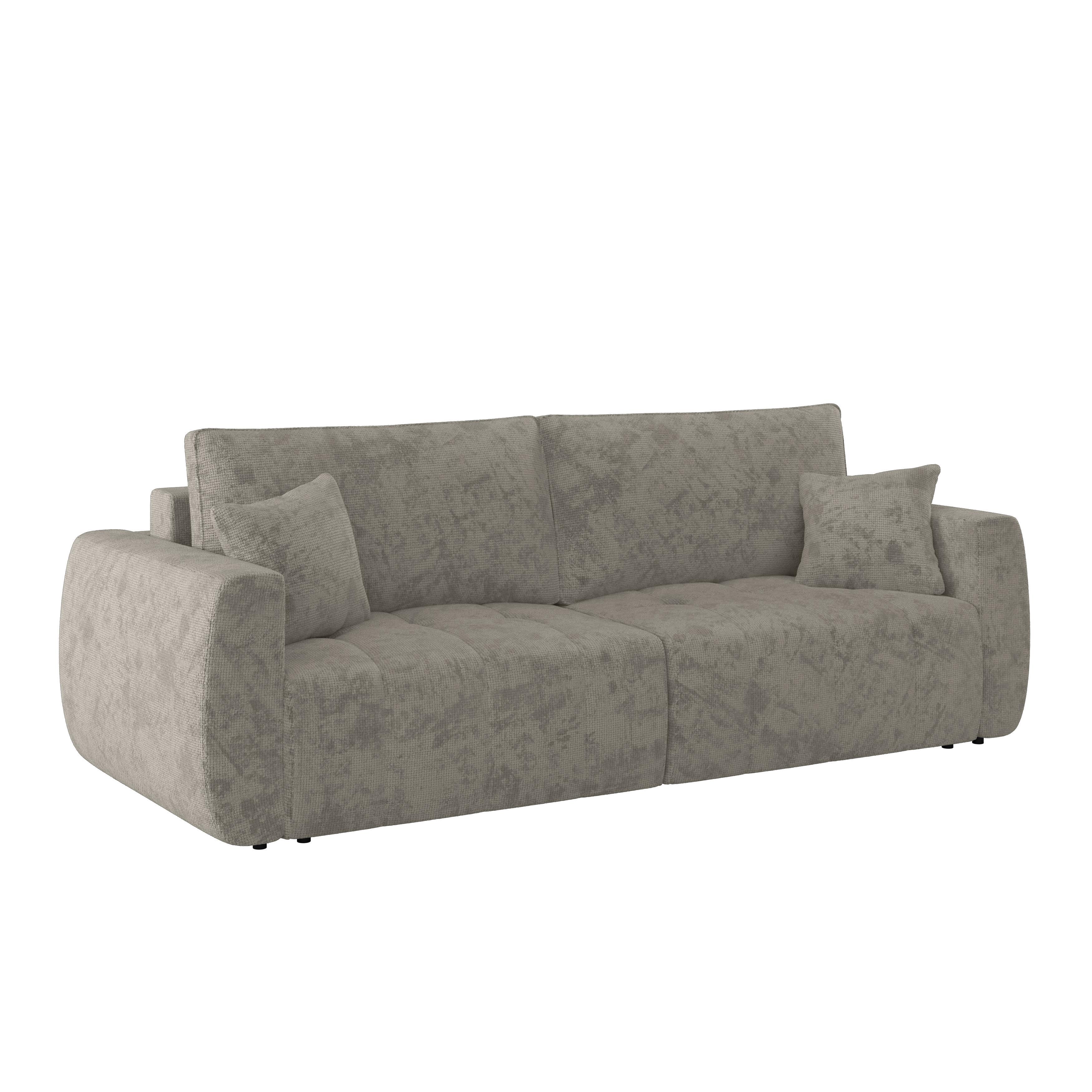 Rozkládací pohovka BALI, šedá, s úl.prostorem - šedá/černá, Moderní, dřevo/textil (245/74-90/104cm) - Luca Bessoni