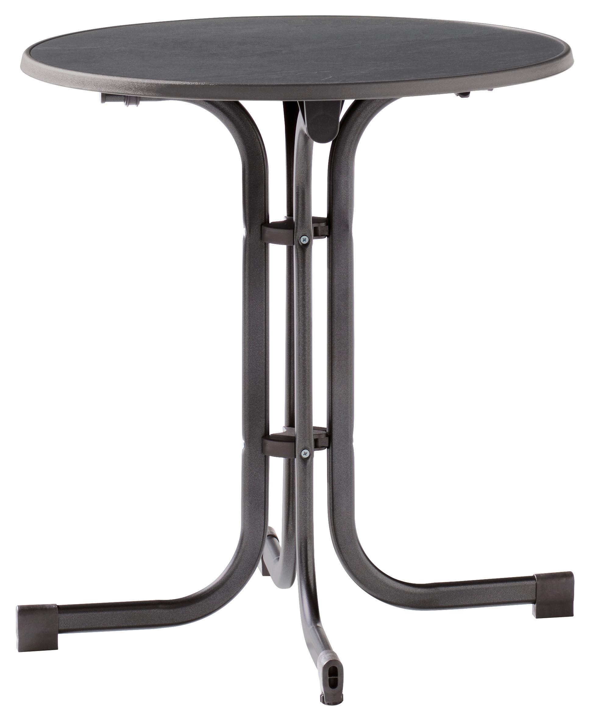 Gartentisch Klappbar Holzwerkstoff/Metall L 70 cm - Dunkelgrau/Anthrazit, MODERN, Holzwerkstoff/Metall (70/70/72cm) - Sieger