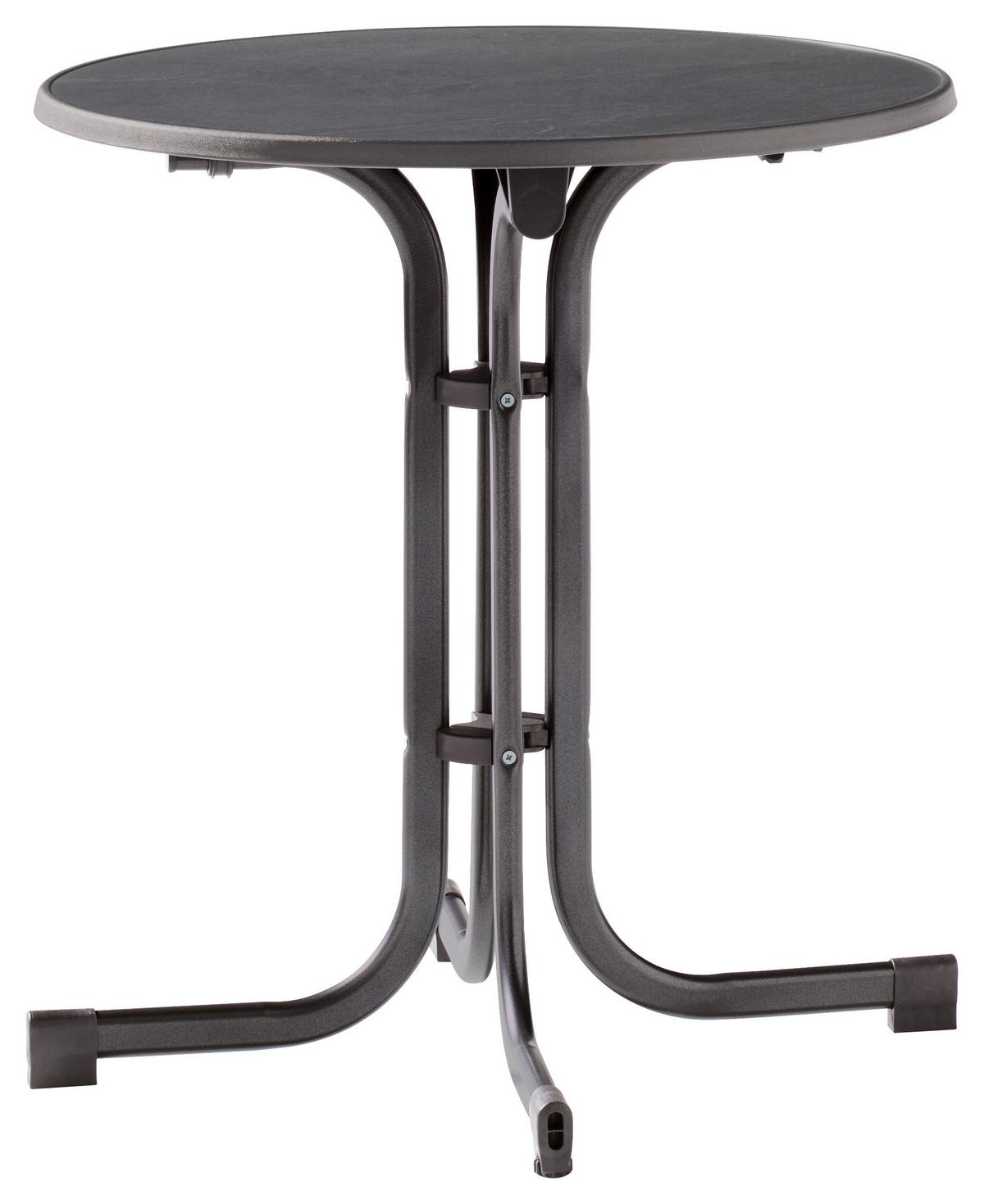 Gartentisch Klappbar Holzwerkstoff/Metall L 70 cm - Dunkelgrau/Anthrazit, MODERN, Holzwerkstoff/Metall (70/70/72cm) - Sieger