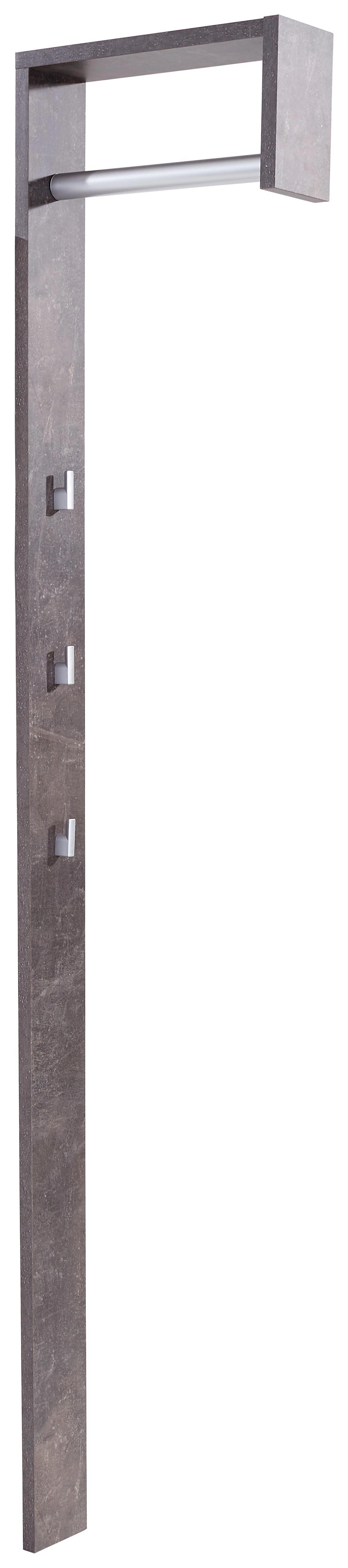 Garderobenpaneel Senex - Dunkelgrau, MODERN, Holzwerkstoff (10/170/33cm)