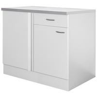 Spodní skřiňka WITO bílá - bílá/světle šedá, kompozitní dřevo/plast (110/85/60cm) - MID.YOU