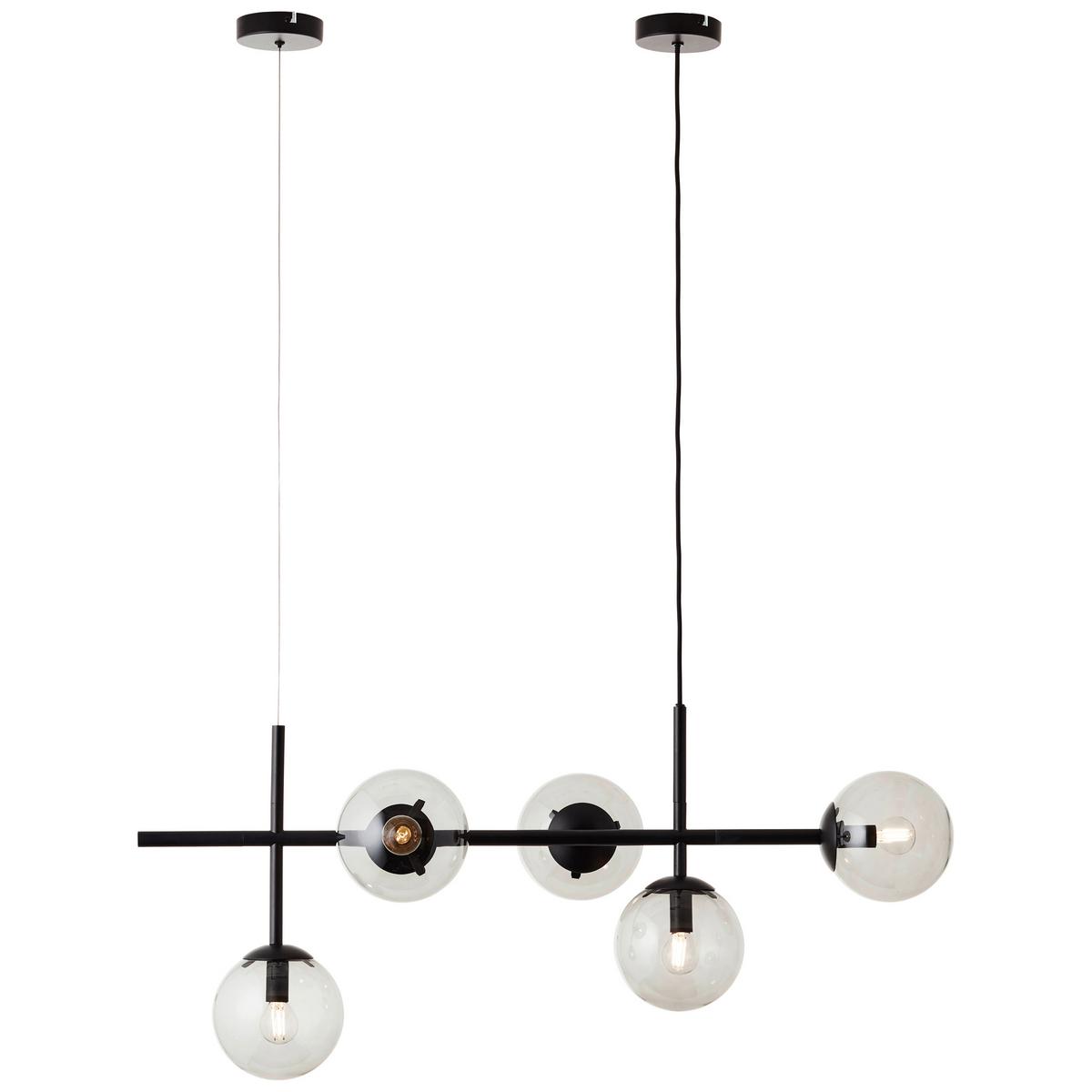 Hängeleuchte 99220/93 Ariol - Schwarz/Grau, Design, Glas/Metall (93,3/34,5/147,5cm) - Brilliant