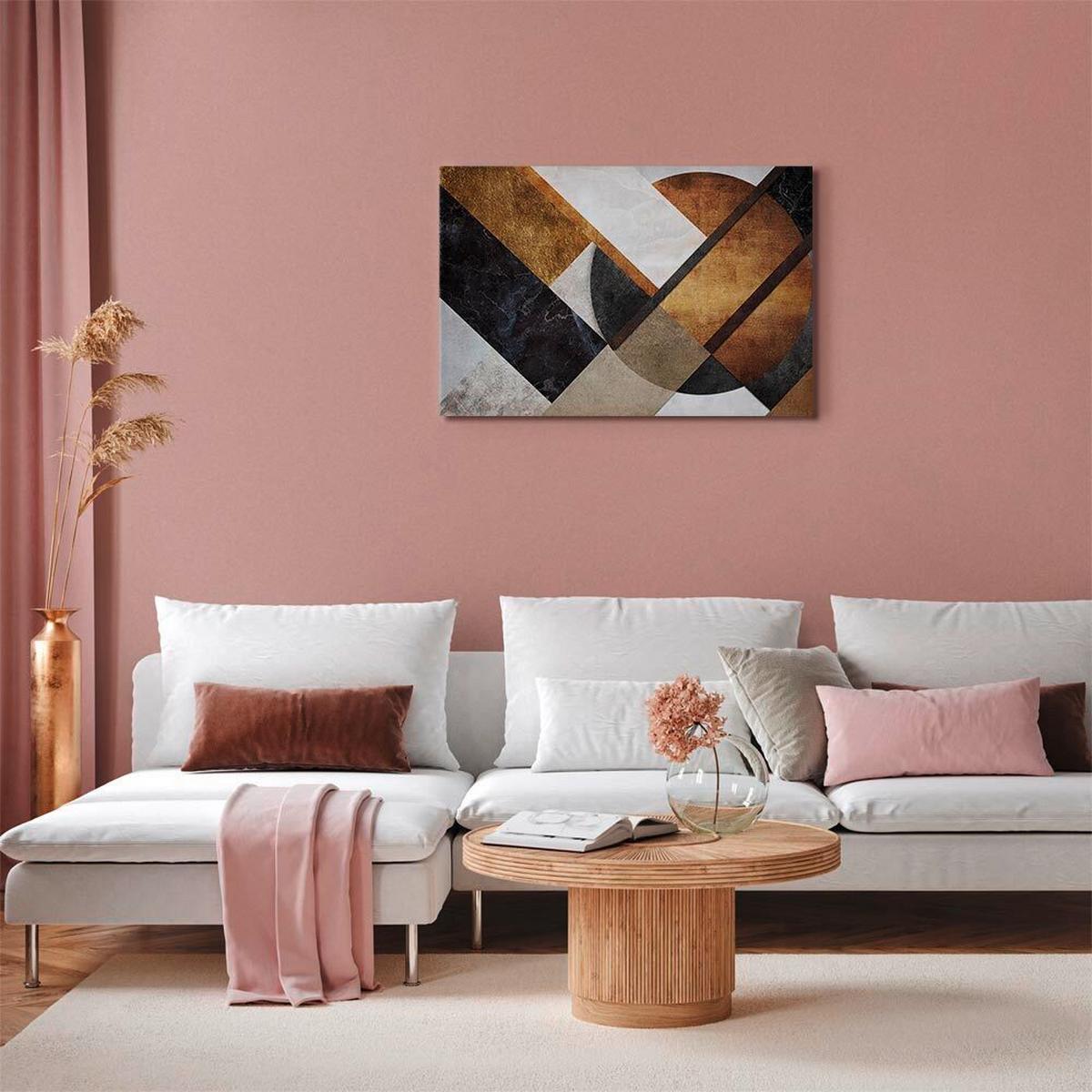 Leinwandbild New Road Schwarz Honig B: 90 Cm - Schwarz/Honig, Basics, Holz/Textil (90/60/1,2cm) - artgeist