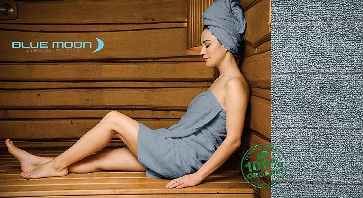Ručník BIO bavlna dýmová modrá - modrá, Moderní, textil (50/90cm)