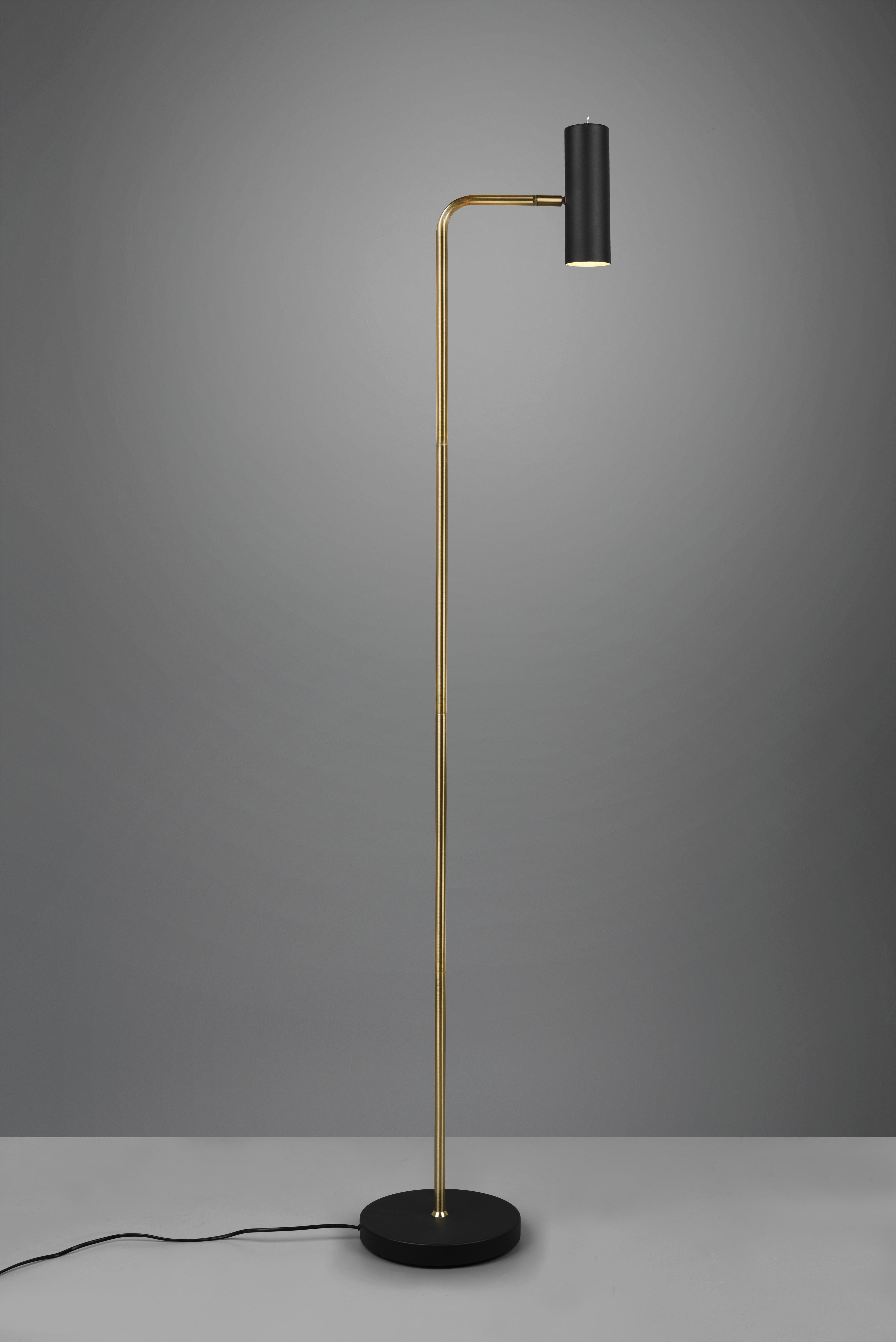 Stehlampe Marley Mit Schalter Messingfarben/schwarz - Messingfarben/Goldfarben, Design, Metall (151/23/39cm) - Trio Leuchten