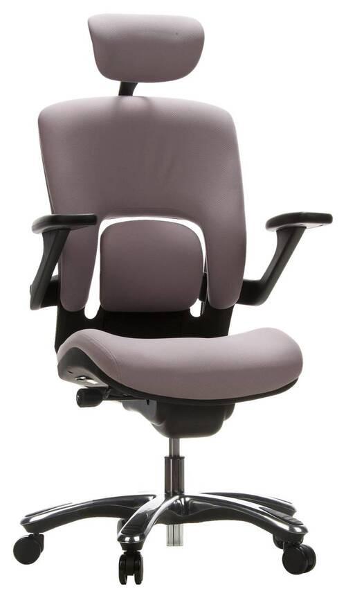 Bürostuhl Vapor Lux Grau/Schwarz Bis 120 Kg - Chromfarben/Schwarz, Basics, Kunststoff/Textil (58/119/50cm) - MID.YOU