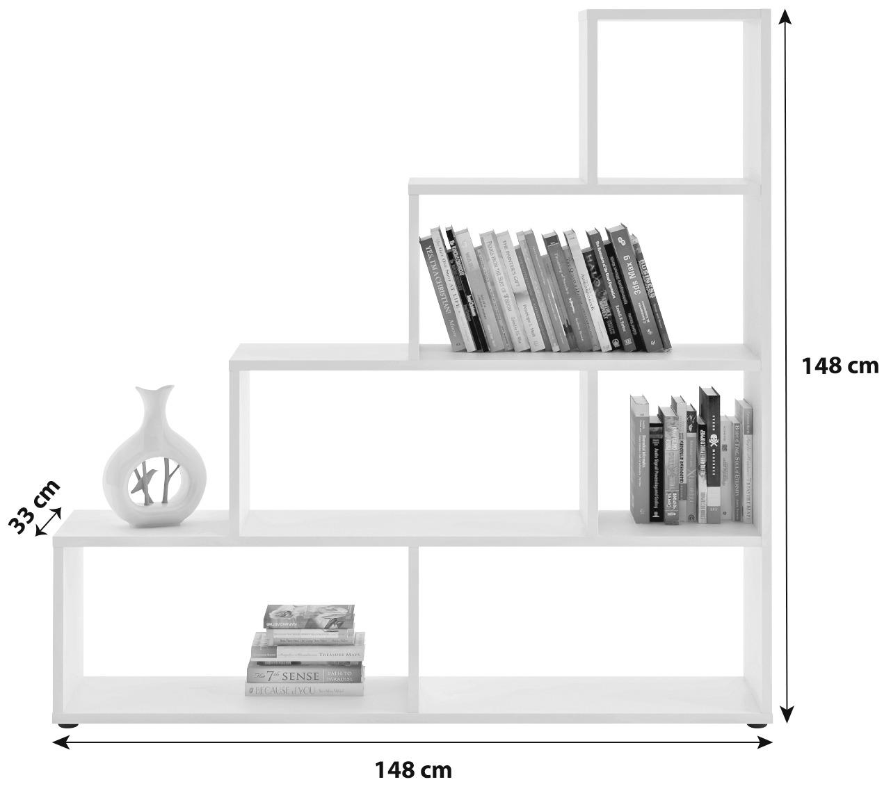 Regal Vico 3 B: 148 cm Weiß