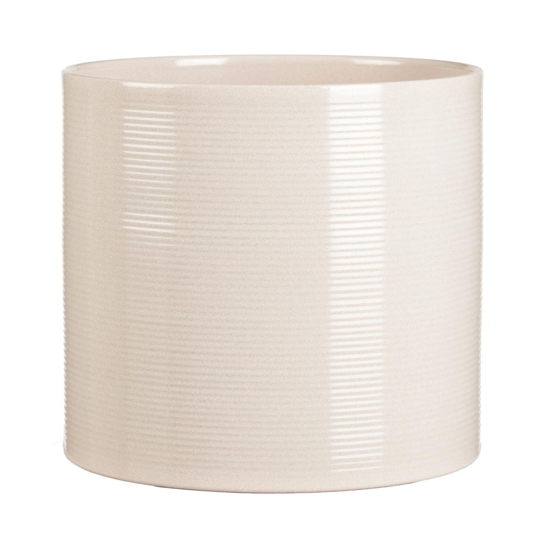 Kaspó Krém - bézs, kerámia (28/28/25cm)