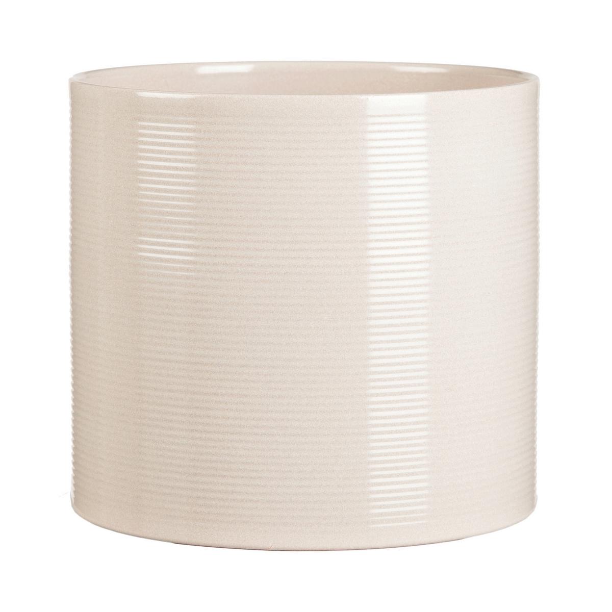 Kaspó Krém - bézs, kerámia (28/28/25cm)