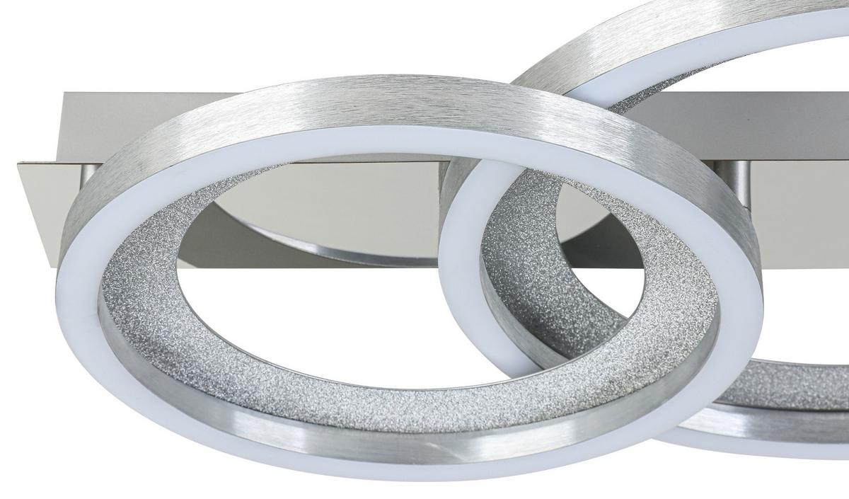 LED-DECKENLEUCHTE CALOGERO - Chromfarben/Silberfarben, Basics, Kunststoff/Metall (46/30,4/8cm) - Luca Bessoni