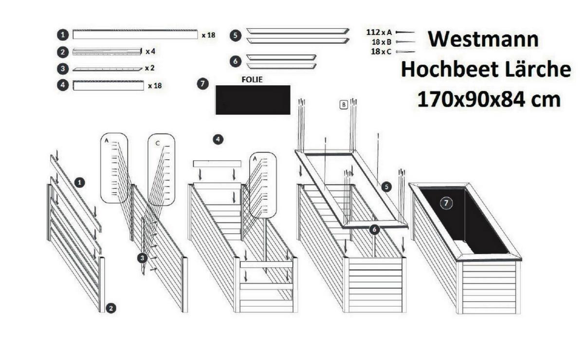 Hochbeet Echtholz Lärche 90x84x170 Cm Lärchefarben - Lärchefarben, Basics, Holz (90/84/170cm)