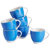 Tassenset Blau Weiß 6-teilig - Blau/Weiß, Basics, Keramik (0,2l) - Van Well