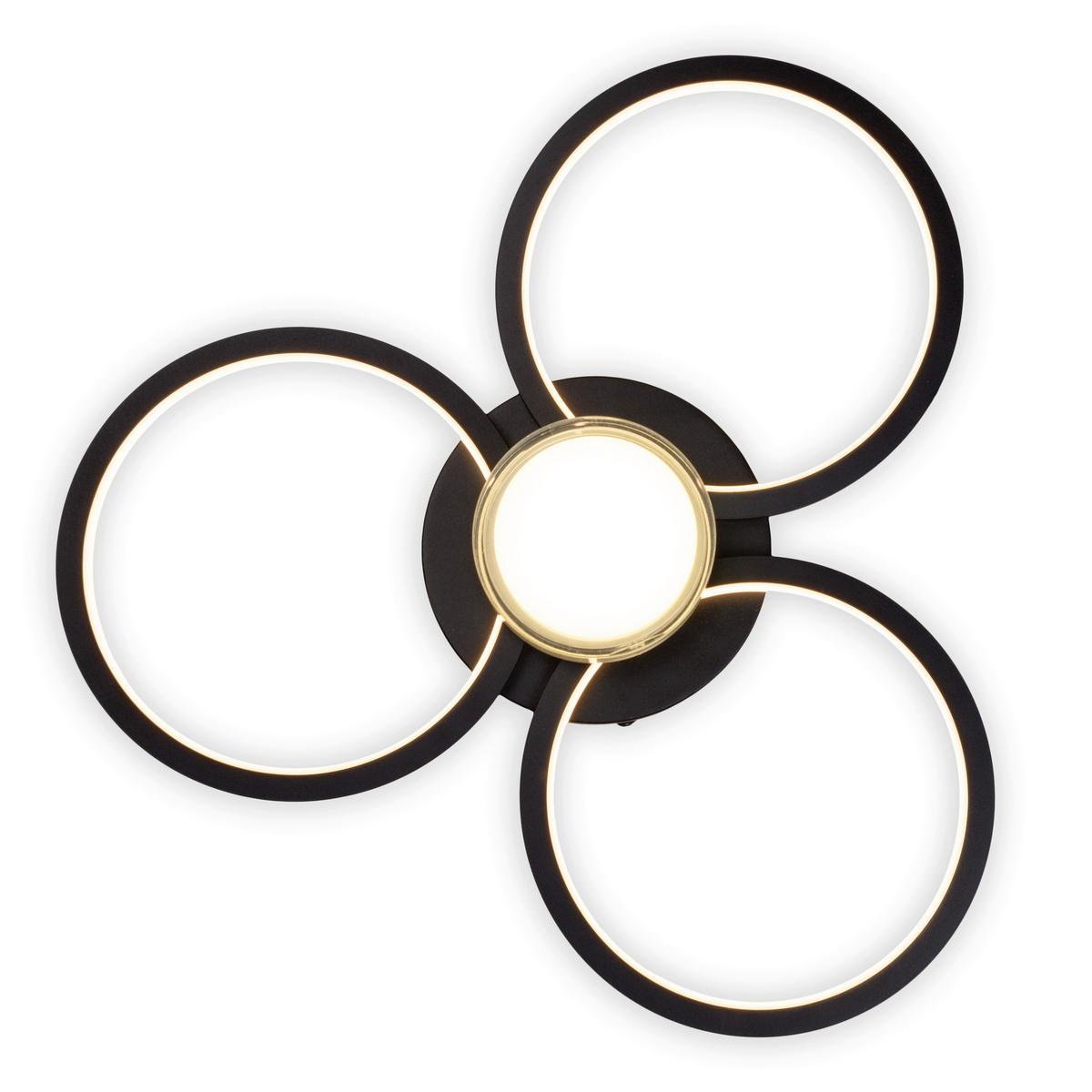 LED-Deckenleuchte 1403822 Cimo - Schwarz/Weiß, KONVENTIONELL, Kunststoff/Metall (43.6/9.5cm) - Näve
