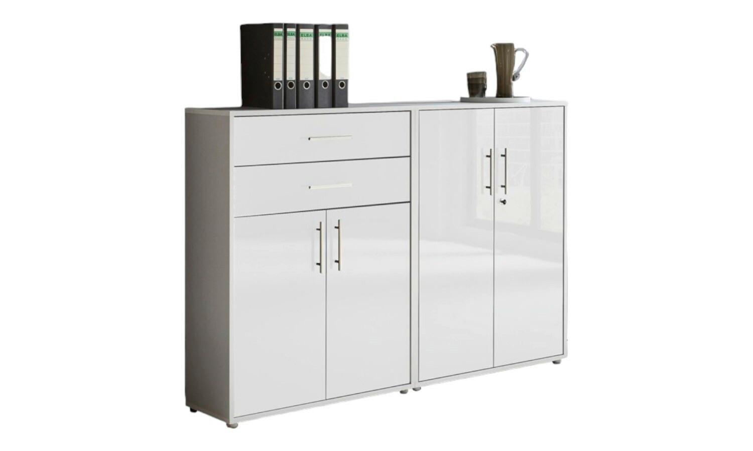Aktenschrank Office Edition Grau/Weiß Hg, B: 168,8 cm