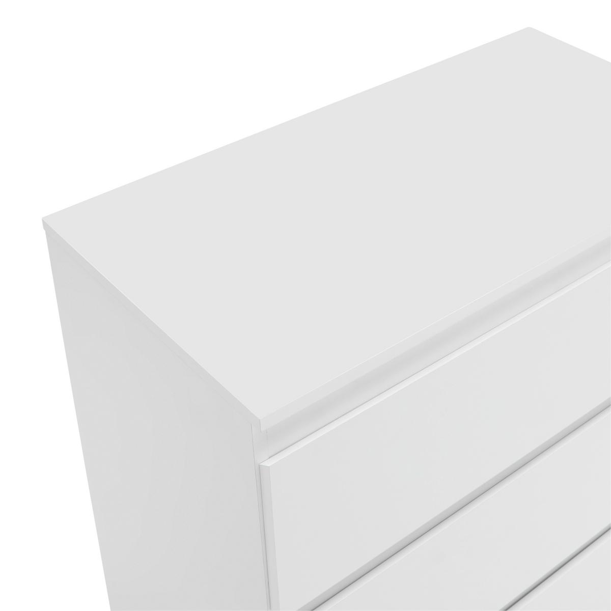 KOMODA MARA - čierna/biela, Konventionell, kompozitné drevo/plast (77/80/42cm) - Mömax