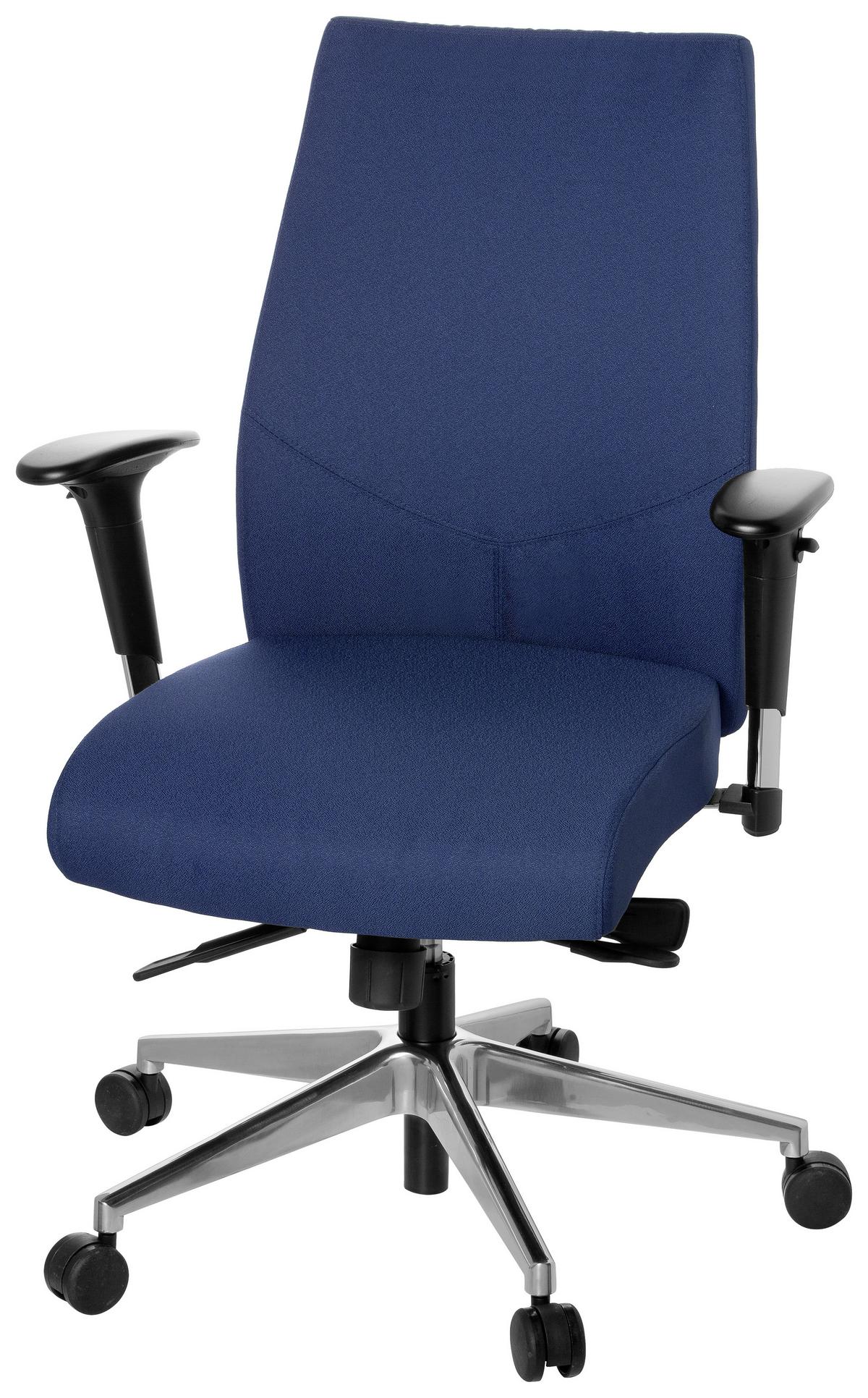Drehstuhl Pro-Tec 250 Dunkelblau - Alufarben/Schwarz, MODERN, Kunststoff/Textil (57/116/51cm) - MID.YOU