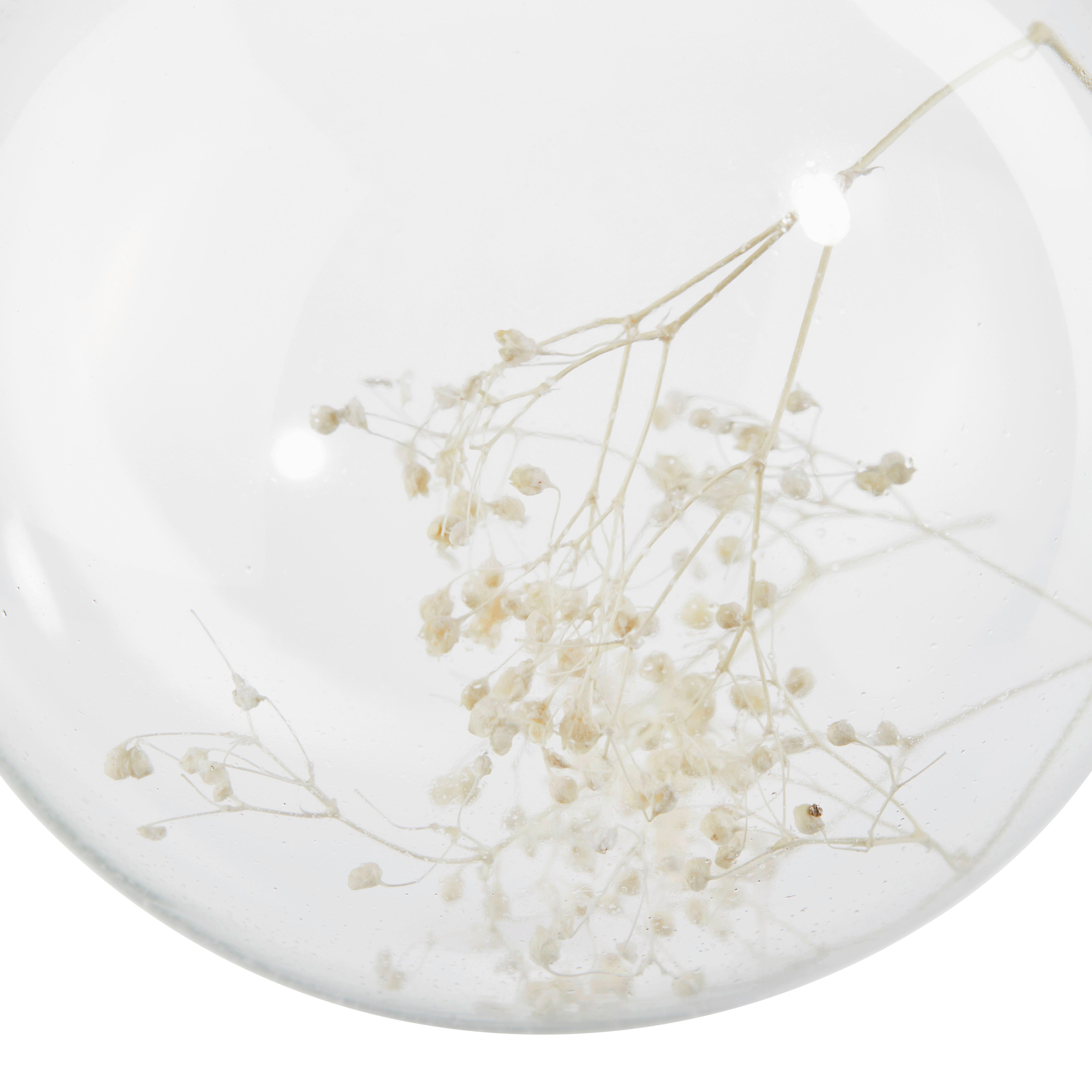 Christbaumkugel Glas Naturafraben/Transparent - Transparent/Naturfarben, MODERN, Glas (8cm)