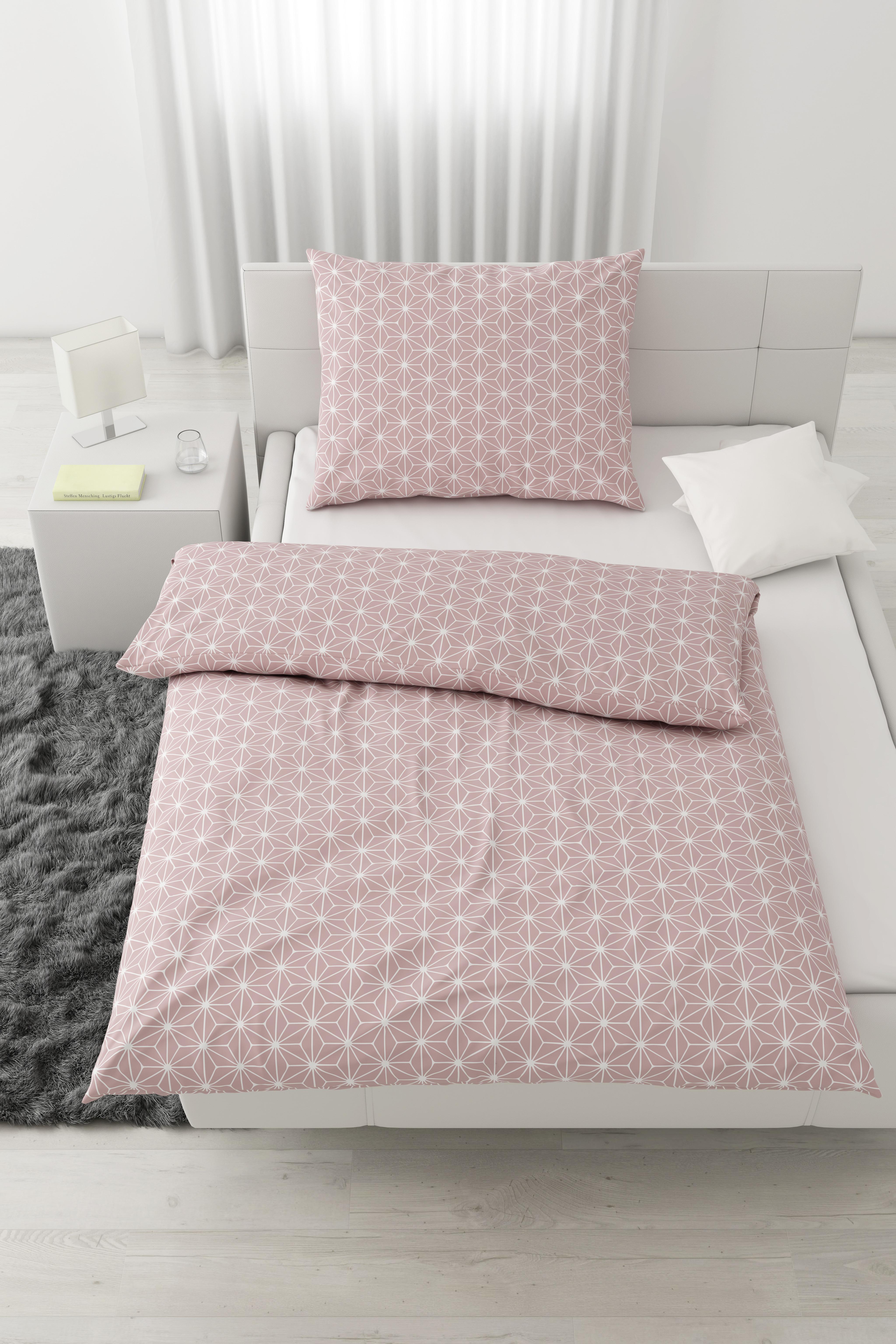 Posteľná Bielizeň Emma, 140/200cm, Ružová - staroružová, Konvenčný, textil (140/200cm) - Modern Living