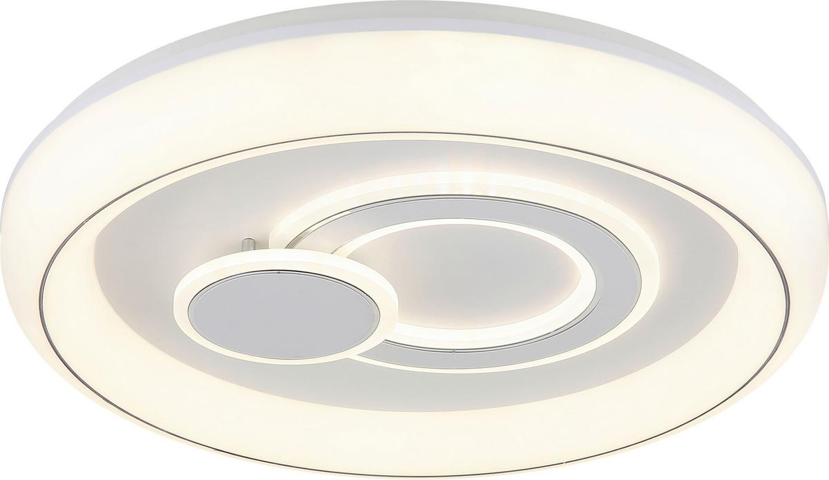 LED-Deckenleuchte Caitlin - Opal/Weiß, Basics, Kunststoff/Metall (48/7,5cm) - Luca Bessoni