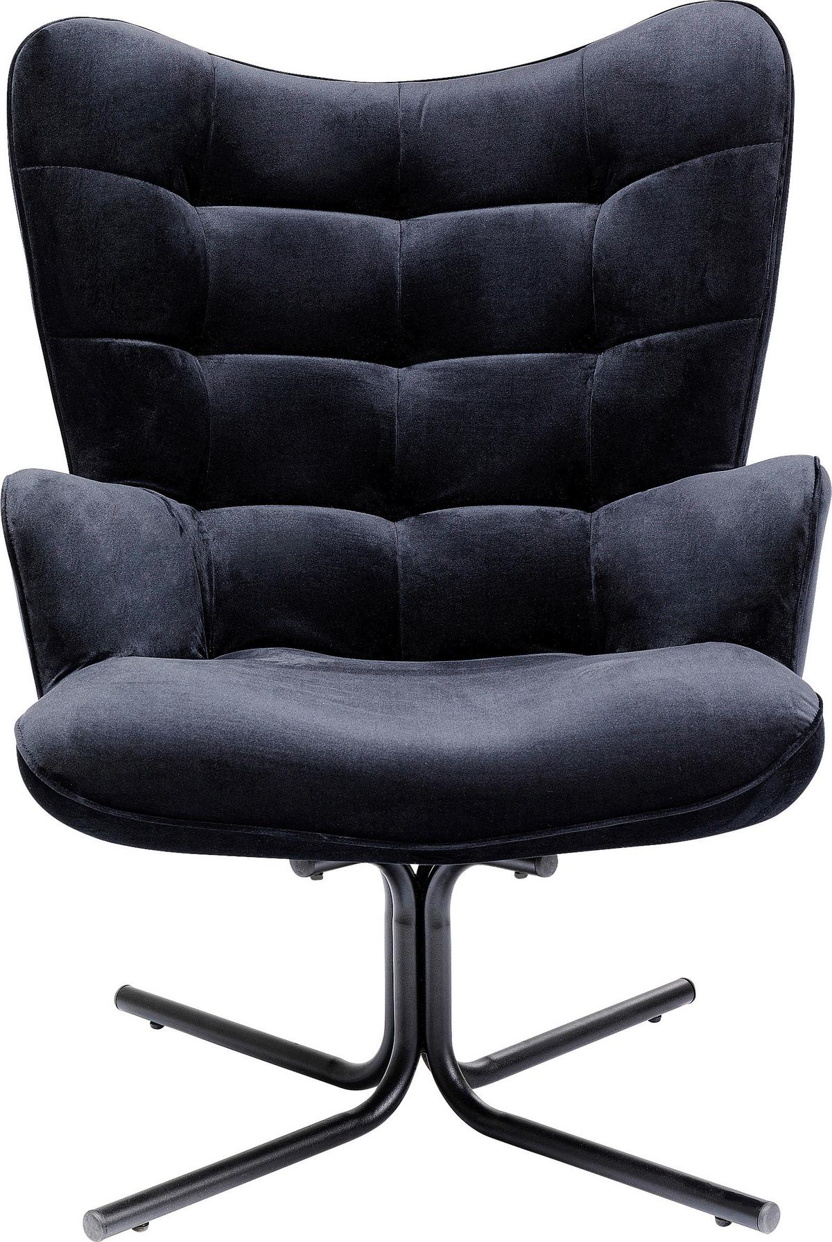 Sessel Oscar Schwarz B: 82 Cm - Schwarz, Design, Textil (82/95/73cm) - Kare-Design