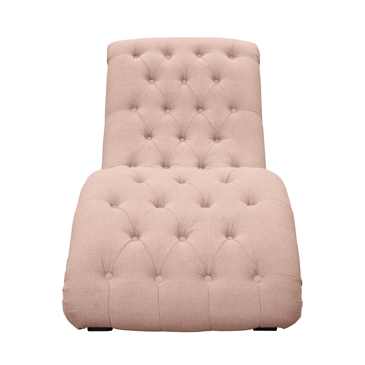 Relaxliege Sofia Rosa B: 67 cm - Schwarz/Rosa, Design, Textil (67/90/159cm) - P & B