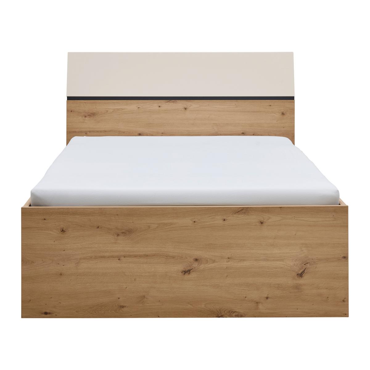 POSTEL S ÚLOŽNÝM PROSTOREM CASA MIA - kašmírová/dub artisan, Konvenční, kompozitní dřevo (120/200cm)