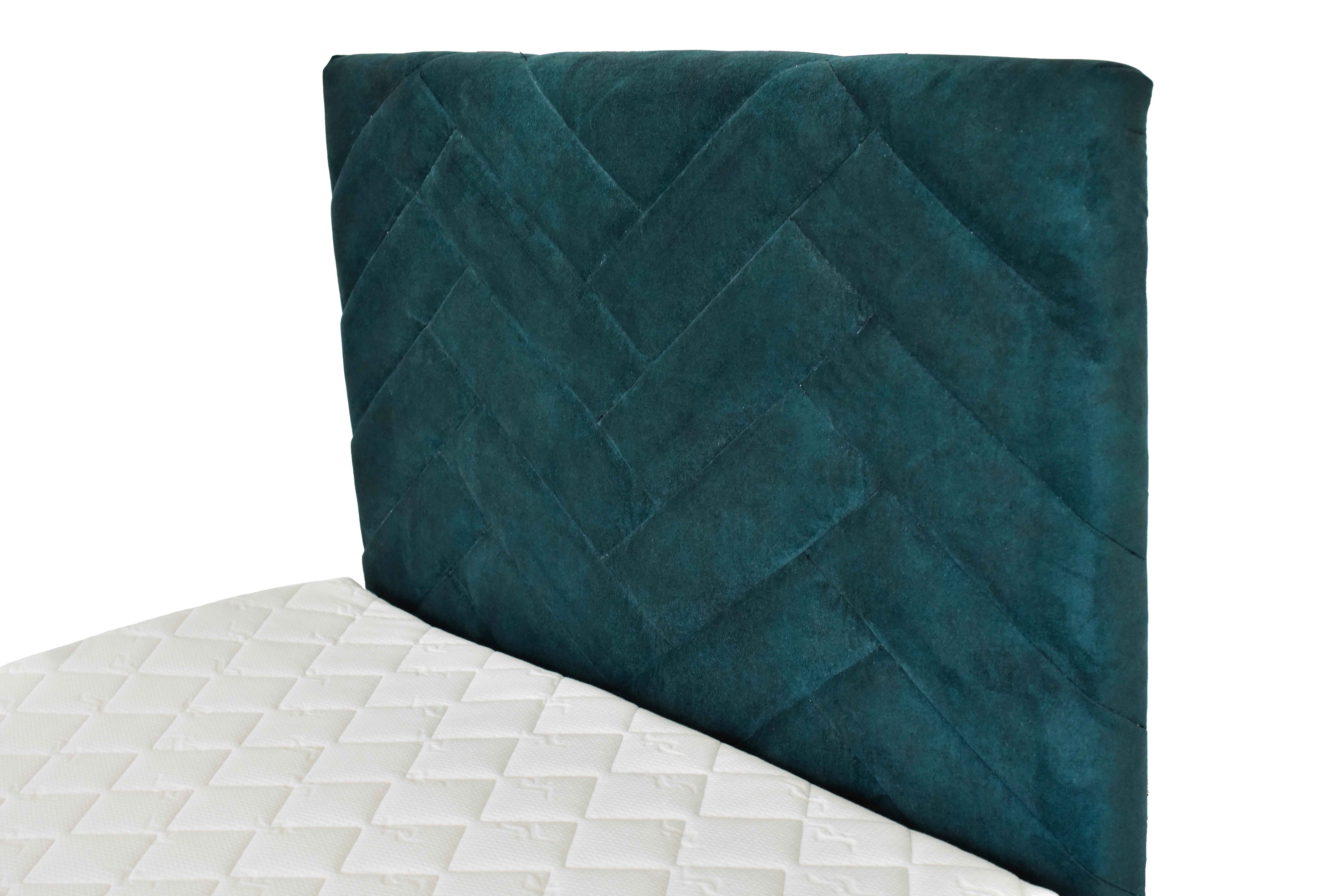 Boxspringbett Mit Topper 90x200 Cm Evan - Dunkelgrün/Schwarz, Basics, Textil (90/200cm) - P & B