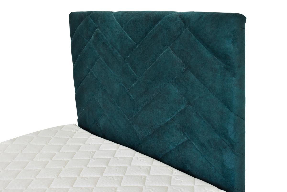 Boxspringbett Mit Topper 90x200 Cm Evan - Dunkelgrün/Schwarz, Basics, Textil (90/200cm) - P & B