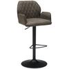 Barhocker Höhenverstellbar Mit Lehne Wanda Webstoff Grau - Schwarz/Grau, KONVENTIONELL, Textil/Metall (51/90-111/52cm) - MID.YOU