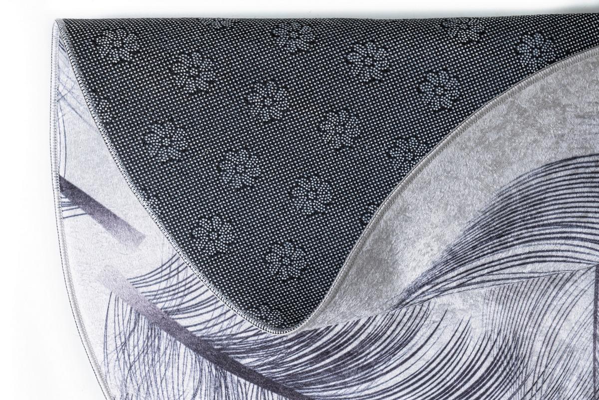 Szőnyeg Emilia Átmérő Kb. 120cm - fehér/szürke, Modern, textil (120cm) - Luca Bessoni
