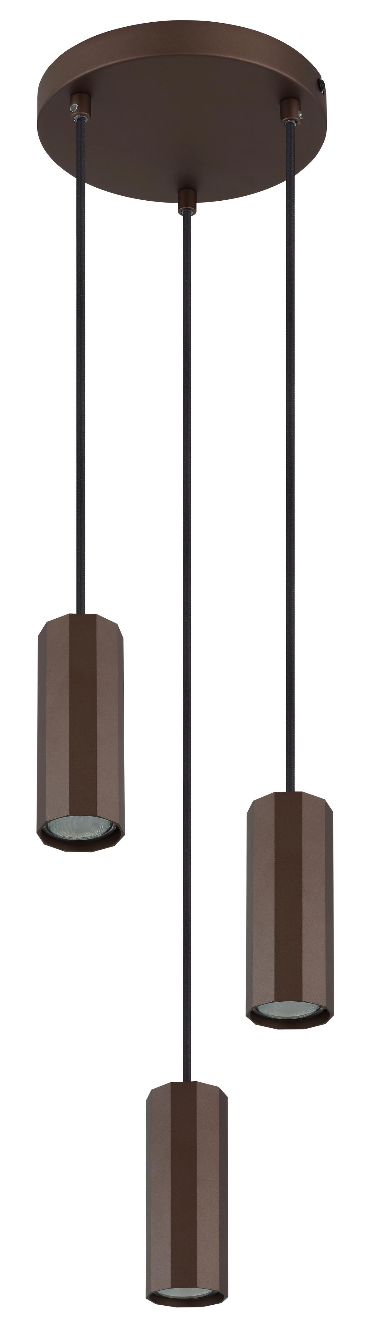 Hängeleuchte 57919-3h - Bronzefarben, Design, Metall (21/120cm) - Globo