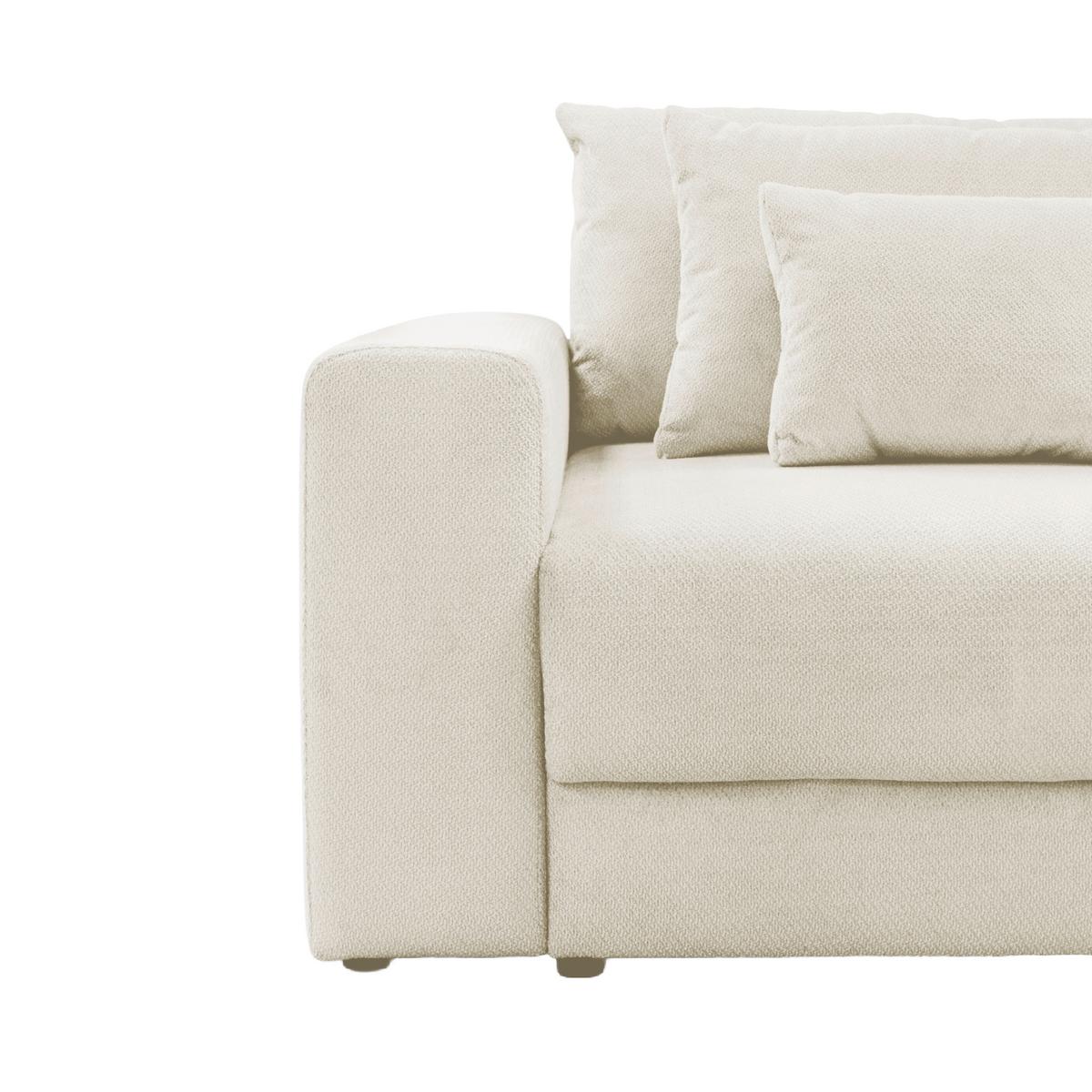 Megasofa Mega Chenille beige, B: 255cm - Beige/Schwarz, Trend, Textil (255/94/126cm) - Luca Bessoni