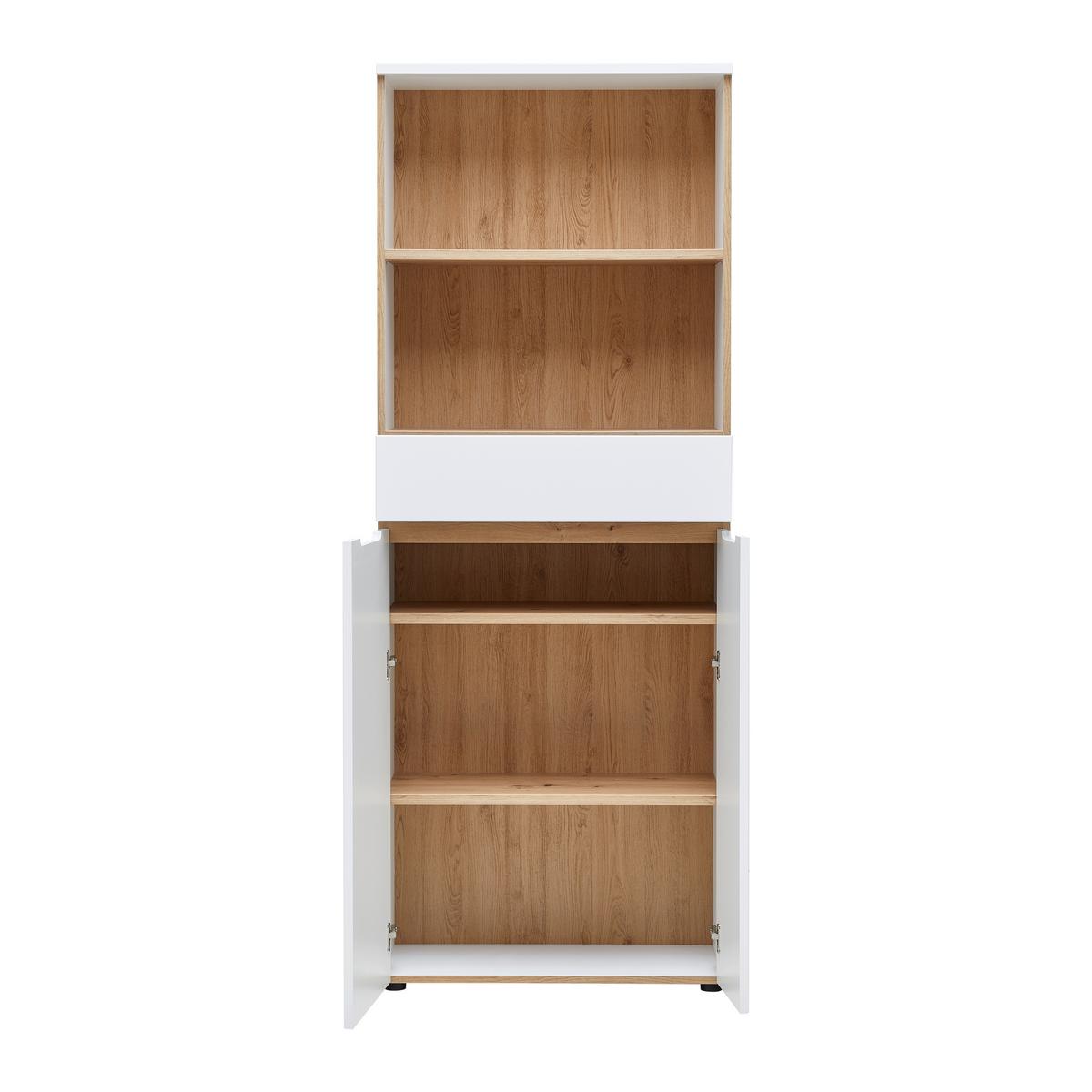 KOMBINACE REGÁLŮ DALLAS - bílá/černá, Moderní, kompozitní dřevo/plast (75/197/38cm) - Mömax