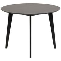 Okrúhly jedálenský stôl ROXBY 105 - čierna/farba duba, Modern, kompozitné drevo (105/76/105cm)