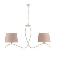 Kronleuchter 233/2 - Erlefarben/Weiß, Basics, Textil/Metall (110/16/100cm)