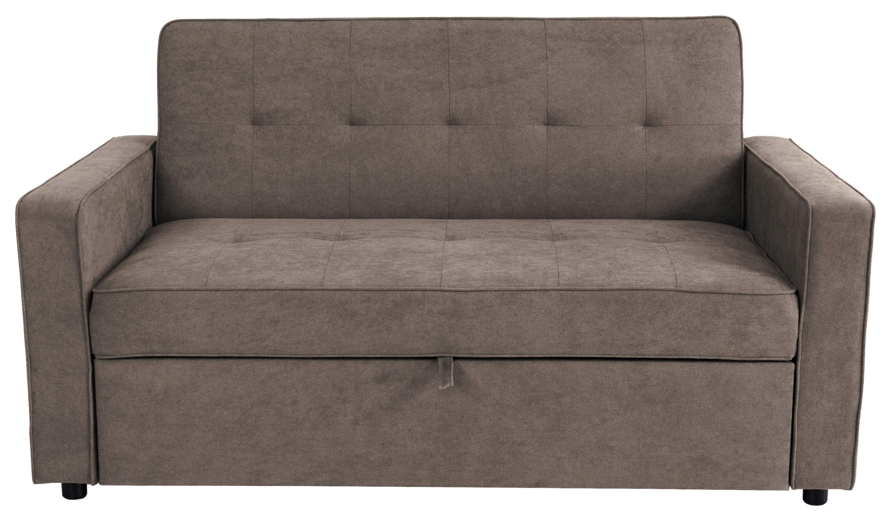 Trojmiestna pohovka HAZE, sivohnedá - sivohnedá, Trend, textil (162/90/89cm)