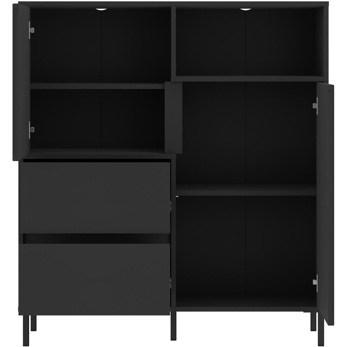 Kommode Avenale Anthrazit B: 105,4 Cm - Anthrazit/Schwarz, Trend, Holzwerkstoff (105,4/117,2/40cm)