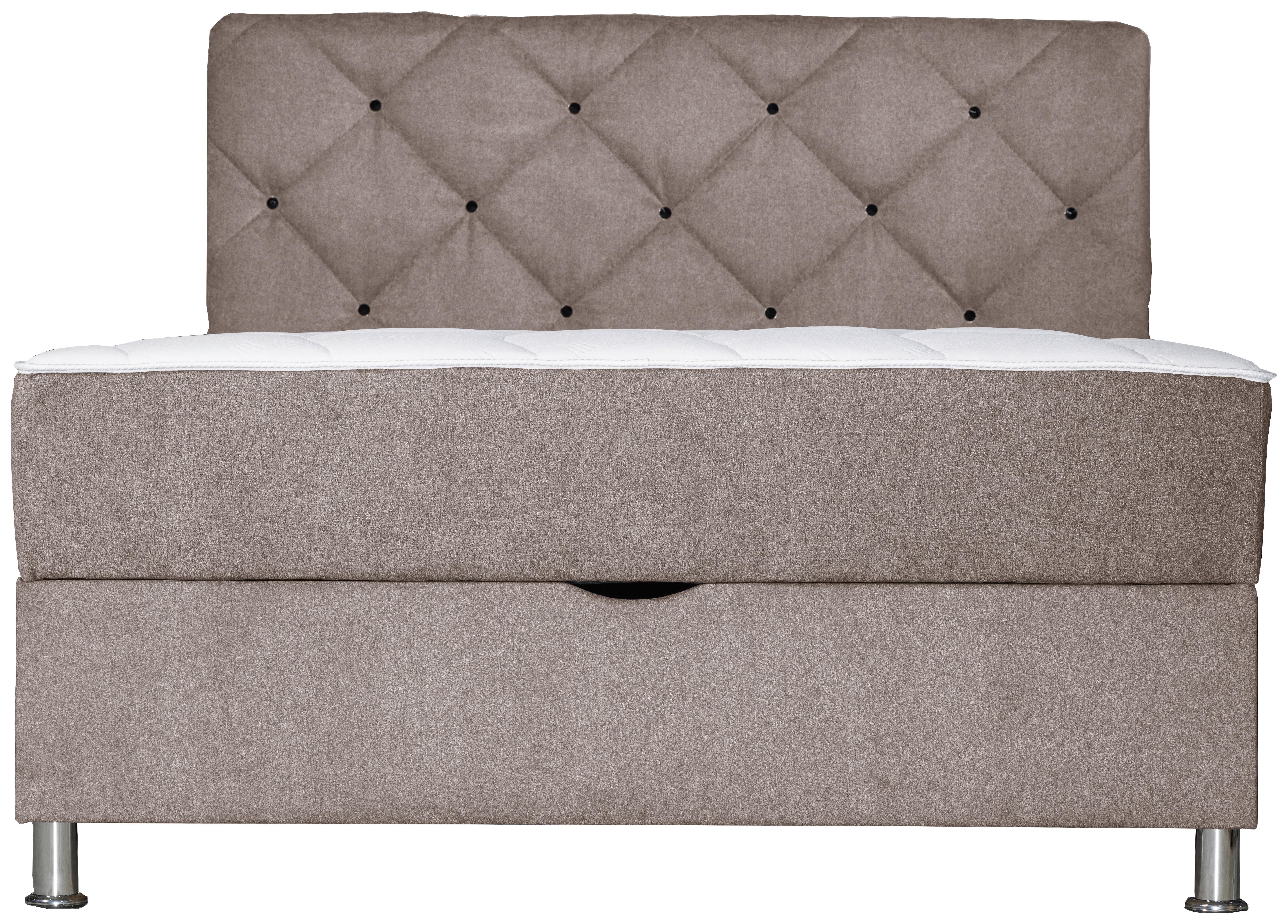 Box-ágy Black Diamond - világosbarna, Design, textil (120/200cm) - Modern Living