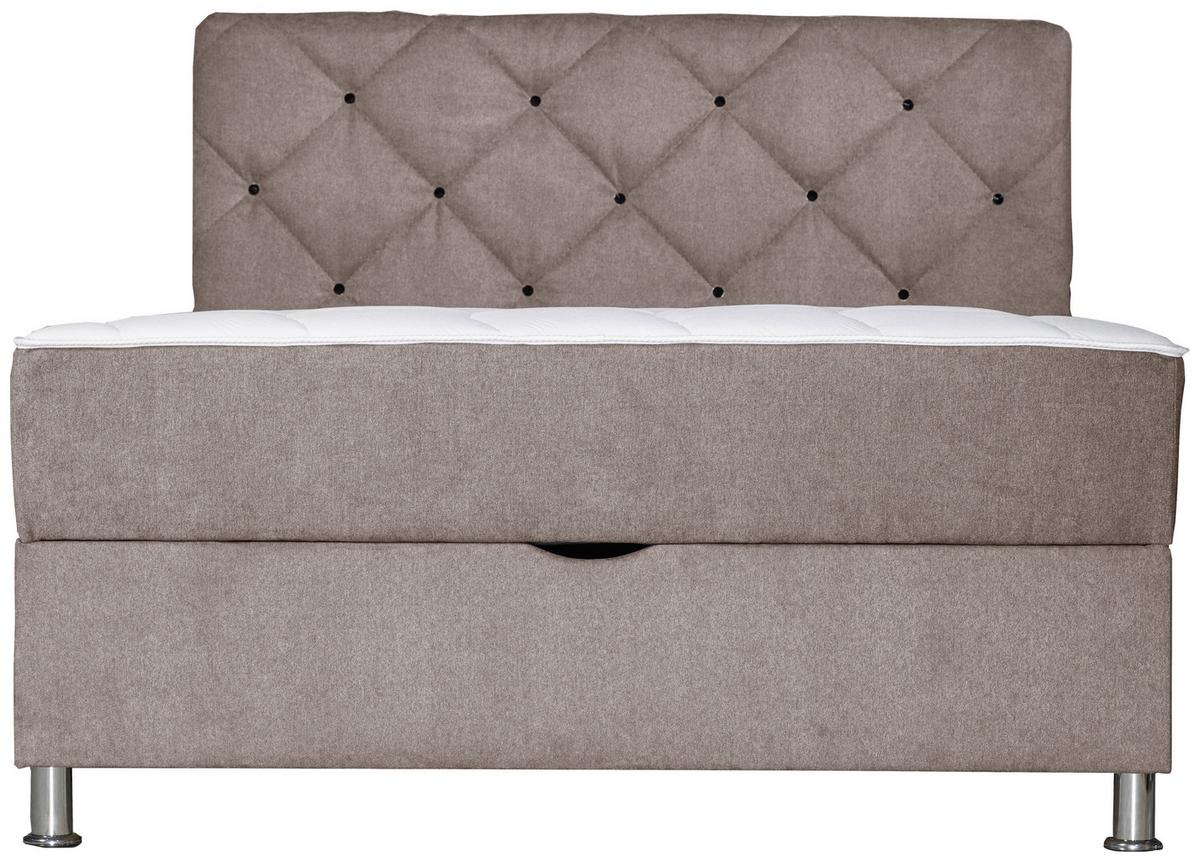 Box-ágy Black Diamond - világosbarna, Design, textil (120/200cm) - Modern Living