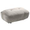 Hocker Fluffy, Silberfarben B: 112 Cm - Silberfarben/Schwarz, MODERN, Textil (112/46/65cm) - Trendmanufaktur