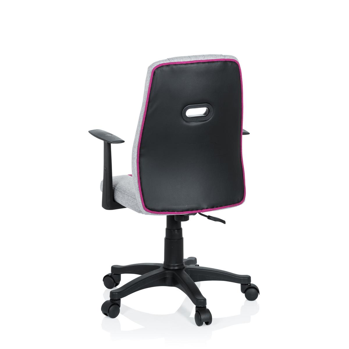 Jugenddrehstuhl Kiddy Extra Pink/grau - Pink/Schwarz, Basics, Kunststoff (55/95-105/45cm) - MID.YOU