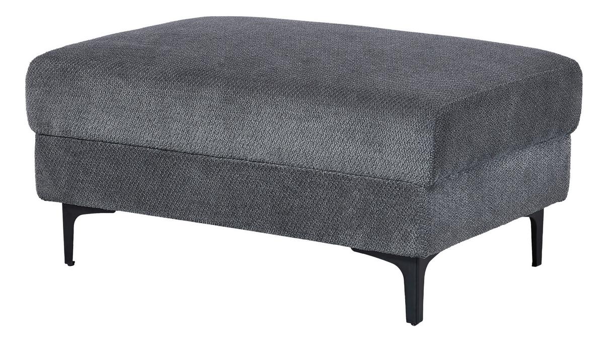 Hocker Atlanta dunkelgrau, B: 60cm - Dunkelgrau/Schwarz, Trend, Holz/Textil (60/44/88cm)