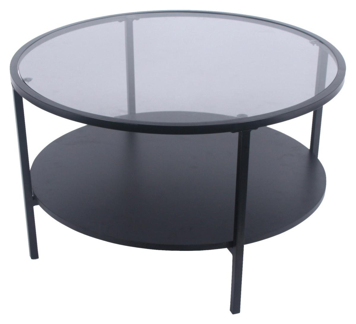Couchtisch Rio - Schwarz, MODERN, Glas/Holzwerkstoff (75/75/45cm)