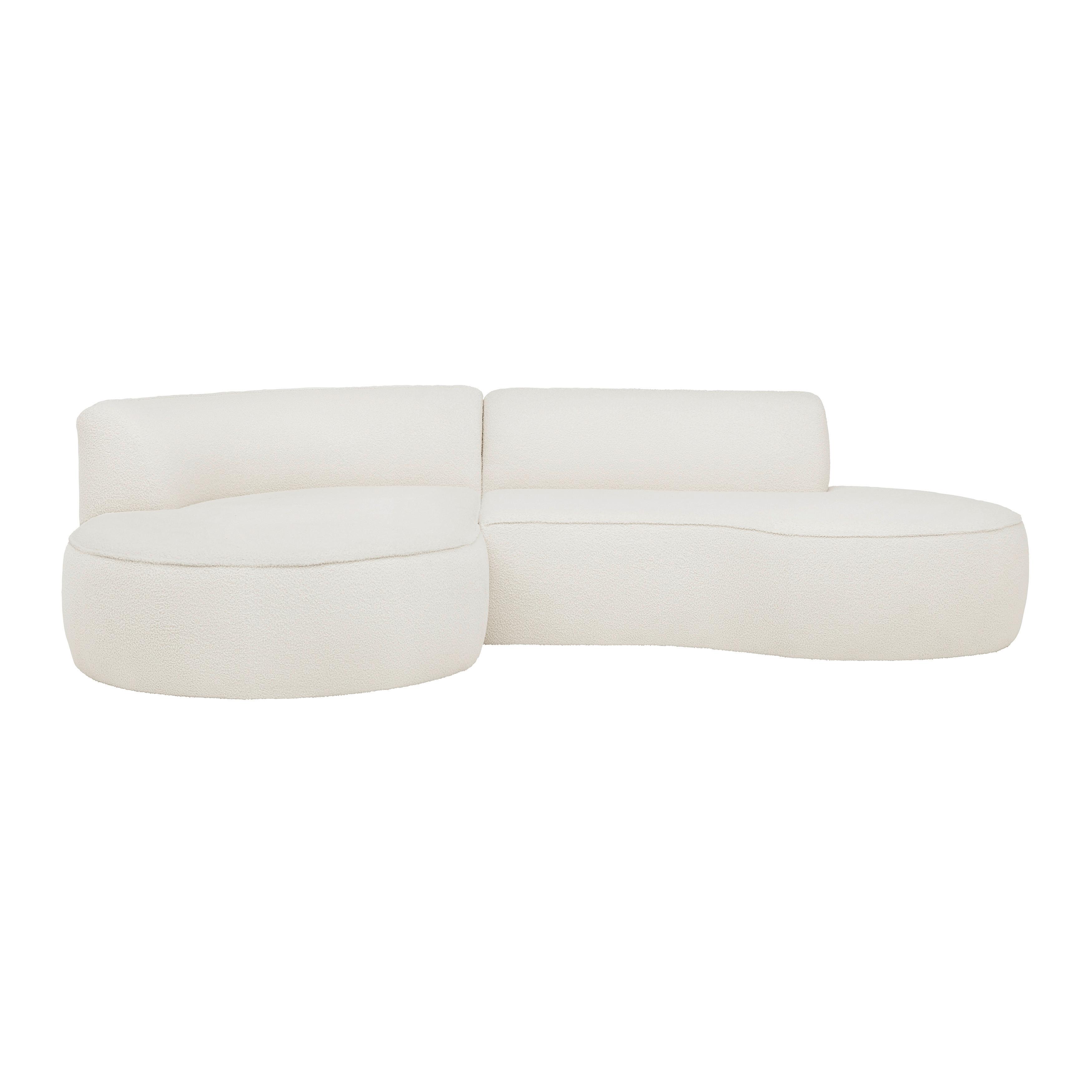Pohovka BELMONDO, ľavá, farba écru - čierna/écru, Modern, textil/plast (296/75/184cm) - Mömax