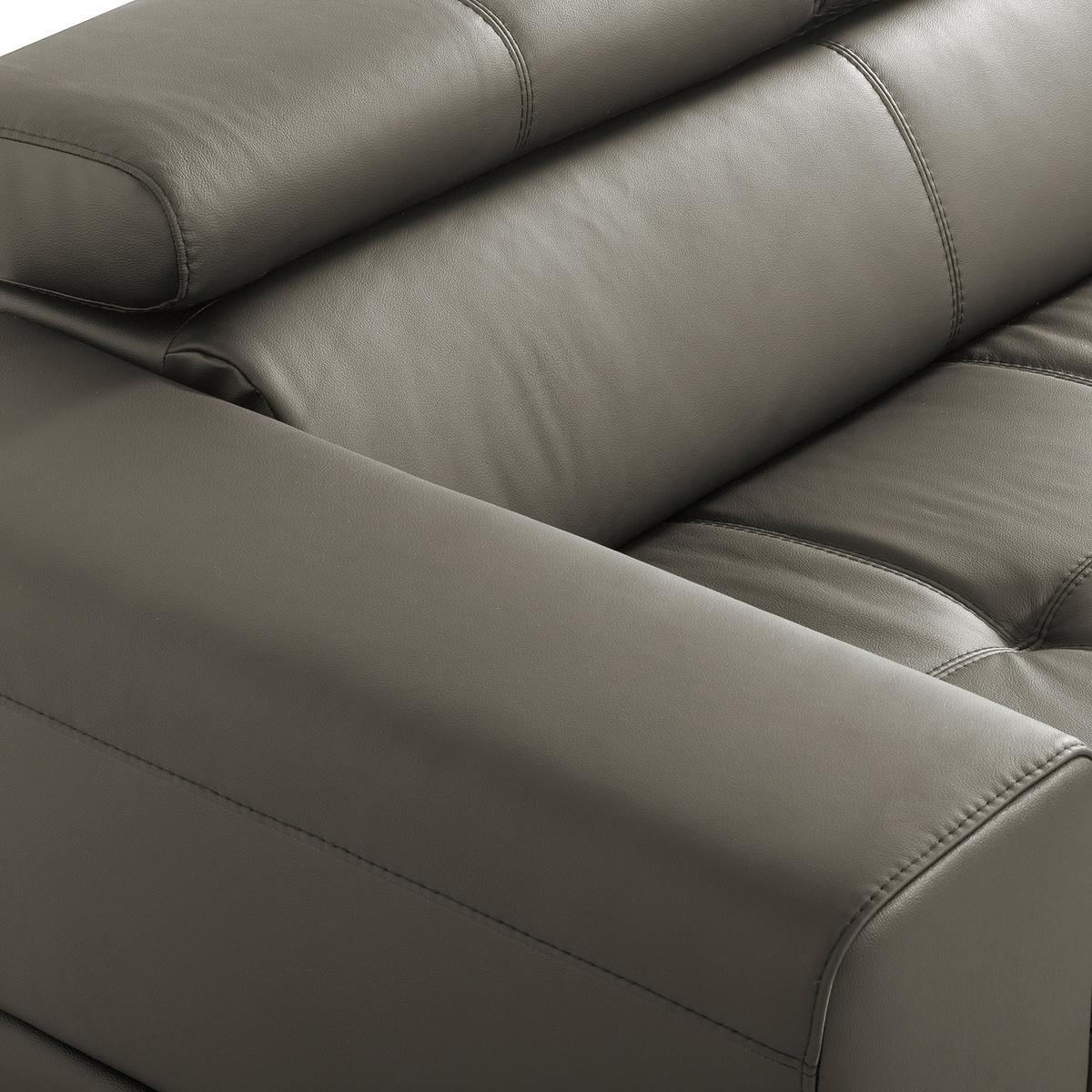 Ecksofa Torino Echtleder Schlammfarben 247x173 - Schlammfarben/Schwarz, Design, Leder/Textil (247/173cm) - Livetastic